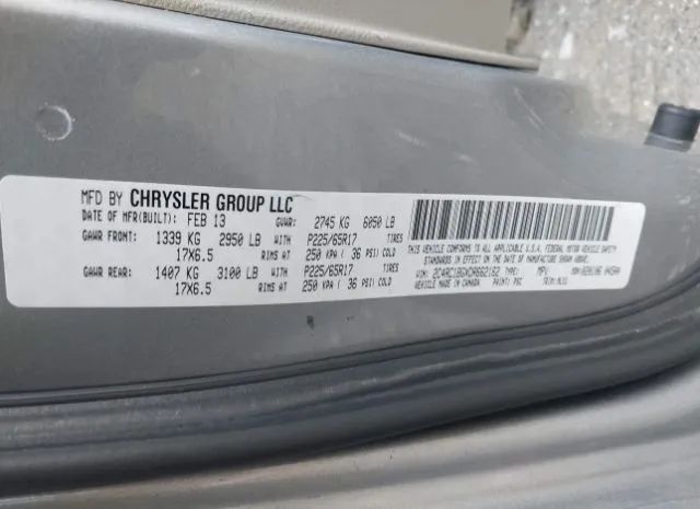 Photo 8 VIN: 2C4RC1BGXDR662162 - CHRYSLER TOWN & COUNTRY 