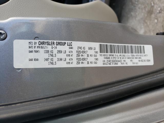 Photo 9 VIN: 2C4RC1BGXER434423 - CHRYSLER TOWN &AMP COU 