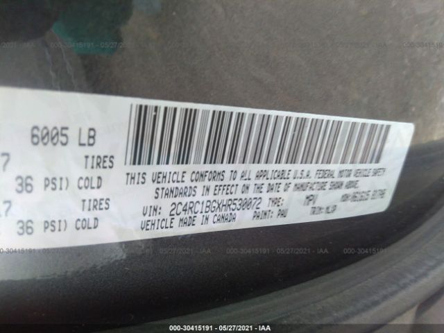 Photo 8 VIN: 2C4RC1BGXHR530072 - CHRYSLER PACIFICA 