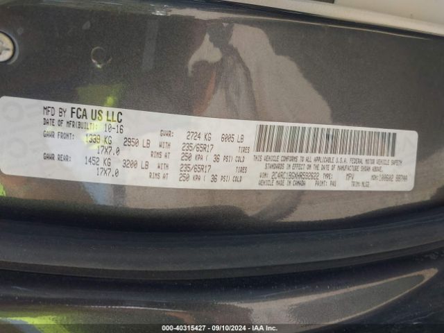 Photo 8 VIN: 2C4RC1BGXHR592622 - CHRYSLER PACIFICA 