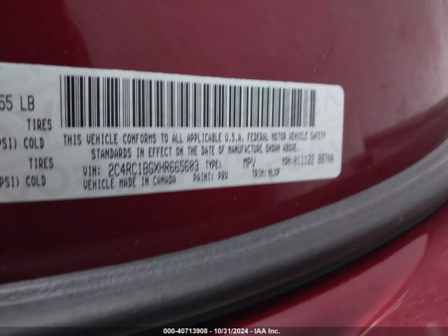 Photo 8 VIN: 2C4RC1BGXHR665603 - CHRYSLER PACIFICA 