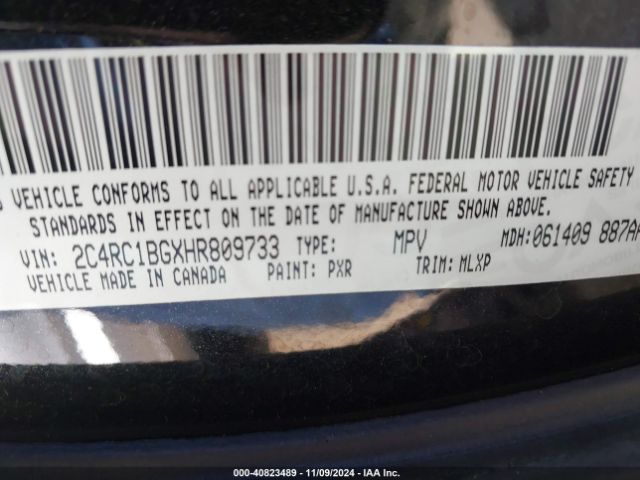 Photo 8 VIN: 2C4RC1BGXHR809733 - CHRYSLER PACIFICA 