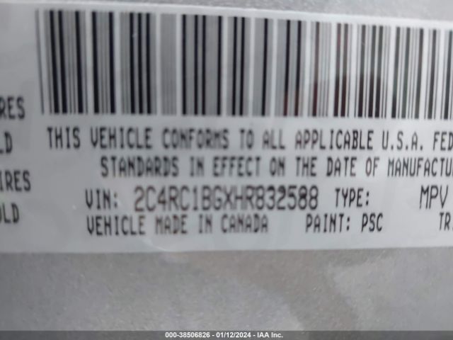 Photo 8 VIN: 2C4RC1BGXHR832588 - CHRYSLER PACIFICA 