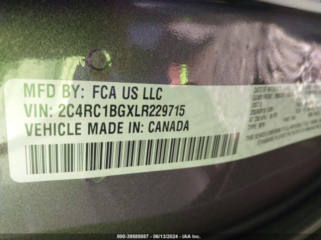 Photo 8 VIN: 2C4RC1BGXLR229715 - CHRYSLER PACIFICA 