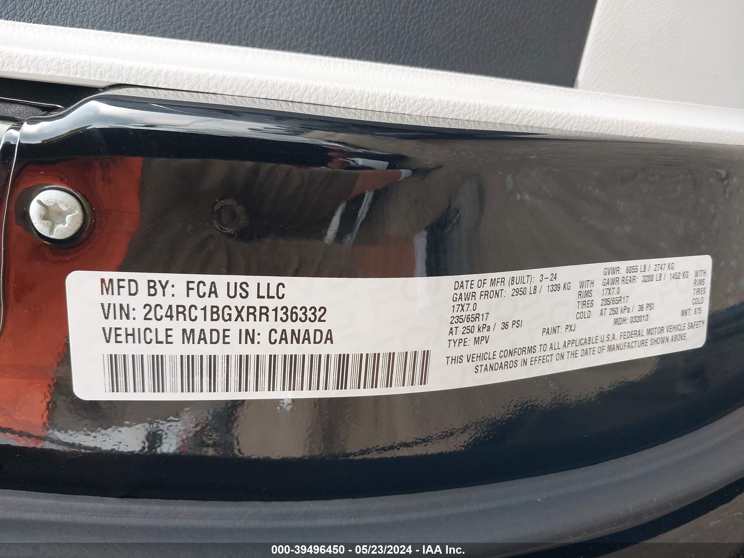 Photo 8 VIN: 2C4RC1BGXRR136332 - CHRYSLER PACIFICA 