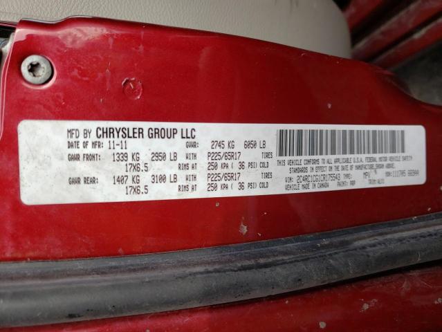 Photo 9 VIN: 2C4RC1CG1CR175543 - CHRYSLER TOWN &AMP COU 