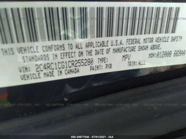 Photo 8 VIN: 2C4RC1CG1CR255280 - CHRYSLER TOWN & COUNTRY 