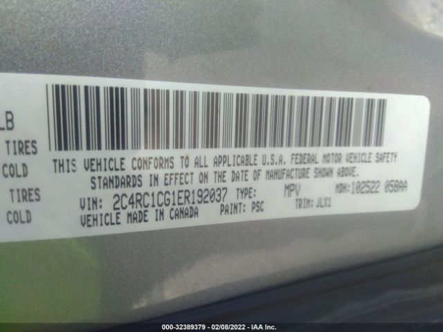 Photo 8 VIN: 2C4RC1CG1ER192037 - CHRYSLER TOWN & COUNTRY 