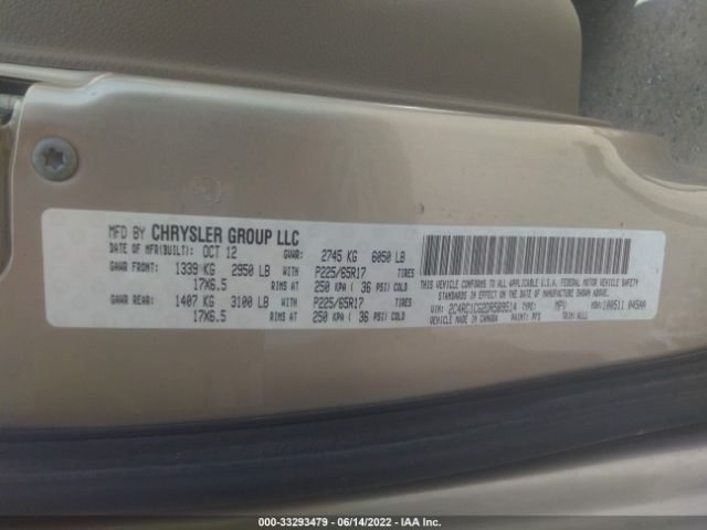 Photo 8 VIN: 2C4RC1CG2DR589514 - CHRYSLER TOWN & COUNTRY 