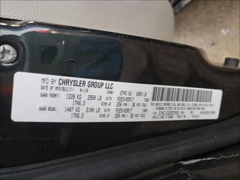 Photo 9 VIN: 2C4RC1CG2ER375592 - CHRYSLER TOWN & COU 