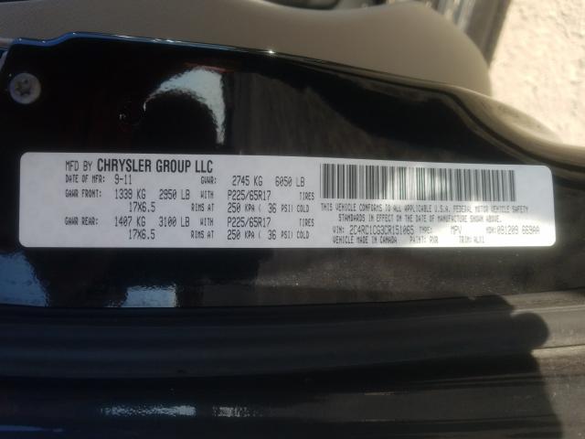 Photo 9 VIN: 2C4RC1CG3CR151065 - CHRYSLER TOWN & COU 