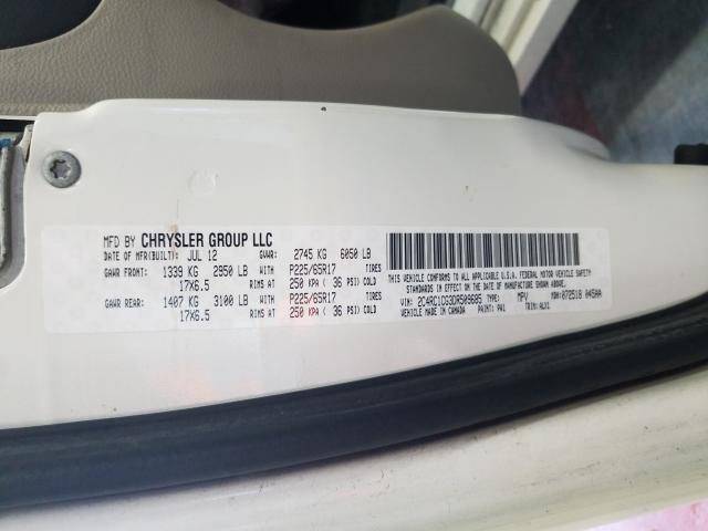 Photo 9 VIN: 2C4RC1CG3DR509685 - CHRYSLER TOWN & COU 