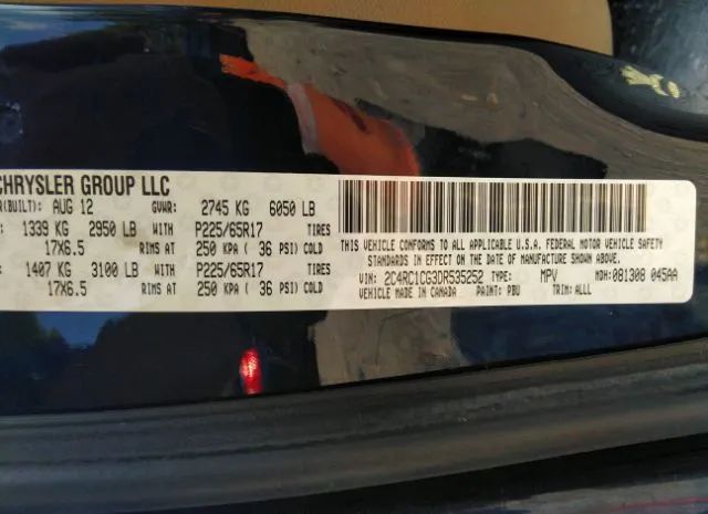 Photo 8 VIN: 2C4RC1CG3DR535252 - CHRYSLER TOWN & COUNTRY 