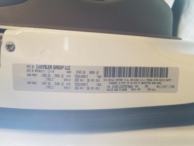 Photo 9 VIN: 2C4RC1CG3FR578606 - CHRYSLER TOWN & COU 