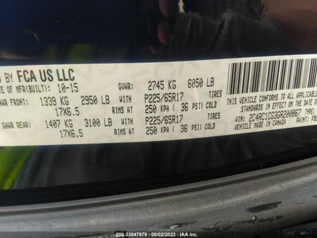 Photo 8 VIN: 2C4RC1CG3GR200867 - CHRYSLER TOWN & COUNTRY 