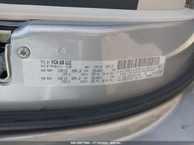 Photo 8 VIN: 2C4RC1CG3LR141314 - CHRYSLER VOYAGER 