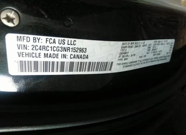 Photo 8 VIN: 2C4RC1CG3NR152963 - CHRYSLER VOYAGER 