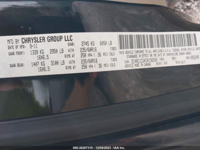 Photo 8 VIN: 2C4RC1CG4CR156503 - CHRYSLER TOWN & COUNTRY 