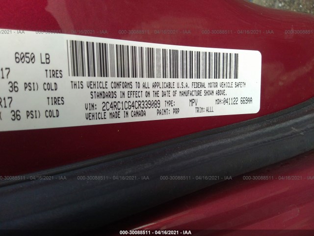 Photo 8 VIN: 2C4RC1CG4CR339089 - CHRYSLER TOWN & COUNTRY 