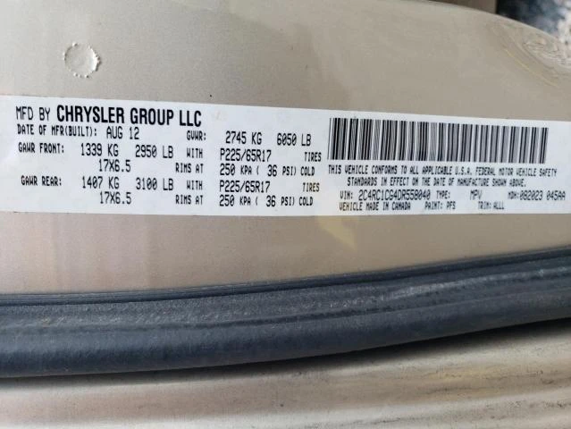 Photo 13 VIN: 2C4RC1CG4DR558040 - CHRYSLER TOWN & COU 