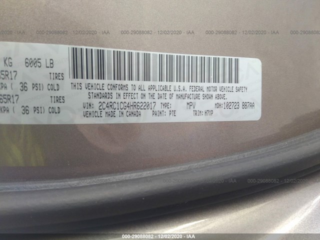 Photo 8 VIN: 2C4RC1CG4HR622017 - CHRYSLER PACIFICA 