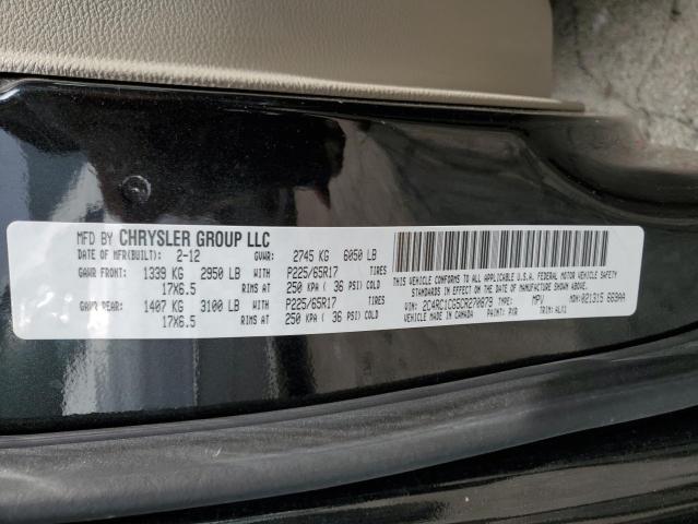 Photo 12 VIN: 2C4RC1CG5CR270879 - CHRYSLER MINIVAN 