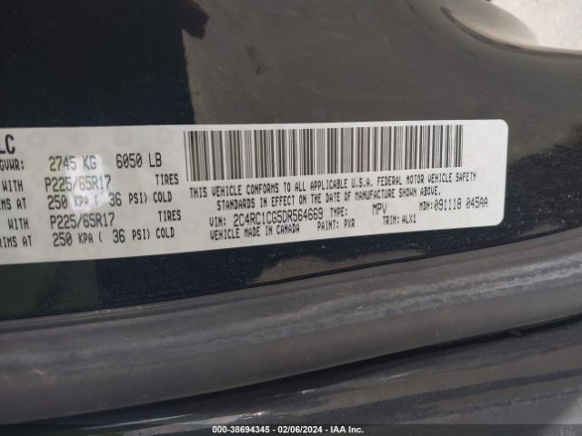 Photo 8 VIN: 2C4RC1CG5DR564669 - CHRYSLER TOWN & COUNTRY 