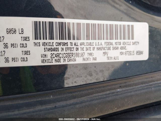 Photo 8 VIN: 2C4RC1CG5ER108107 - CHRYSLER TOWN AND COUNTRY 