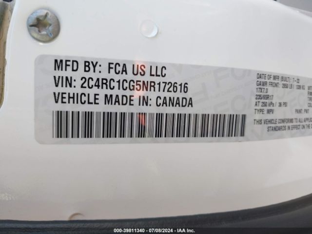 Photo 8 VIN: 2C4RC1CG5NR172616 - CHRYSLER VOYAGER 