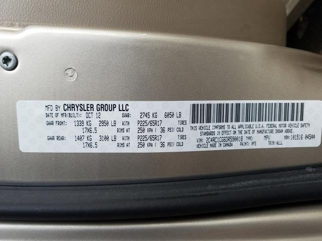 Photo 9 VIN: 2C4RC1CG6DR590018 - CHRYSLER TOWN & COU 