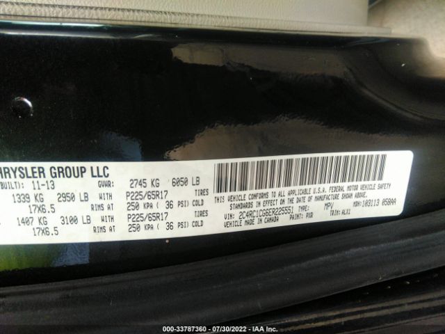 Photo 8 VIN: 2C4RC1CG6ER225551 - CHRYSLER TOWN & COUNTRY 