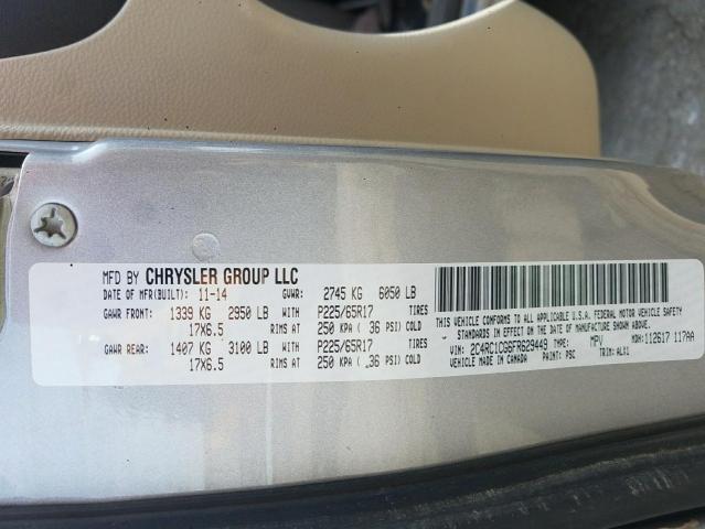 Photo 9 VIN: 2C4RC1CG6FR629449 - CHRYSLER TOWN & COU 