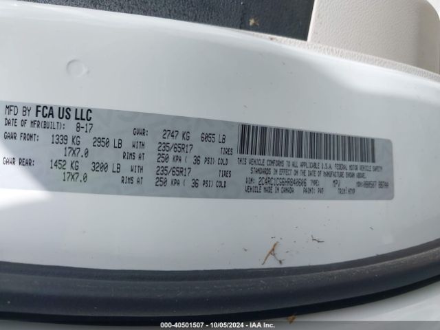 Photo 8 VIN: 2C4RC1CG6HR840606 - CHRYSLER PACIFICA 