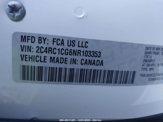 Photo 8 VIN: 2C4RC1CG6NR103353 - CHRYSLER VOYAGER 