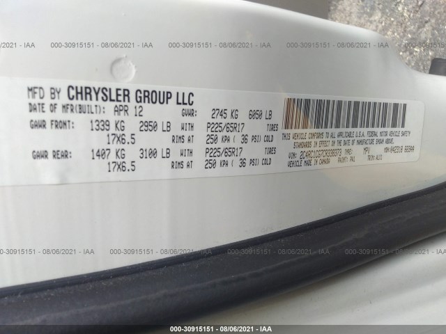 Photo 8 VIN: 2C4RC1CG7CR338373 - CHRYSLER TOWN & COUNTRY 