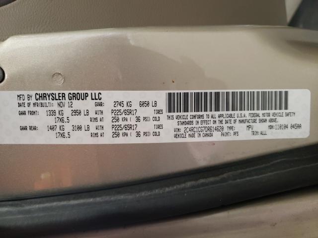 Photo 9 VIN: 2C4RC1CG7DR614620 - CHRYSLER TOWN & COU 