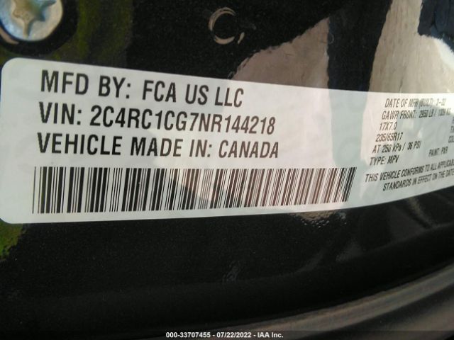 Photo 8 VIN: 2C4RC1CG7NR144218 - CHRYSLER VOYAGER 