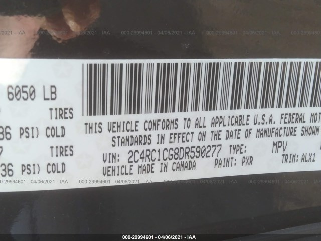 Photo 8 VIN: 2C4RC1CG8DR590277 - CHRYSLER TOWN & COUNTRY 