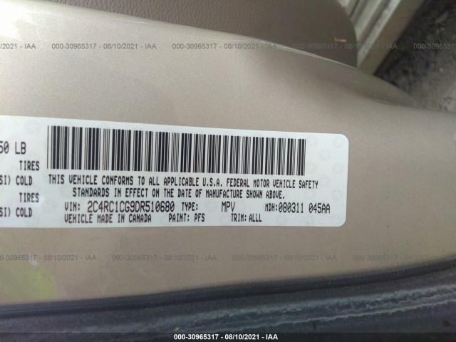 Photo 8 VIN: 2C4RC1CG9DR510680 - CHRYSLER TOWN & COUNTRY 