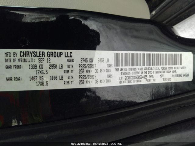 Photo 8 VIN: 2C4RC1CG9DR564805 - CHRYSLER TOWN & COUNTRY 