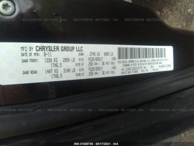 Photo 8 VIN: 2C4RC1CGXCR137776 - CHRYSLER TOWN & COUNTRY 