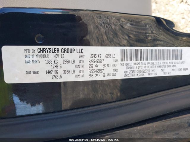 Photo 8 VIN: 2C4RC1CGXDR615793 - CHRYSLER TOWN & COUNTRY 