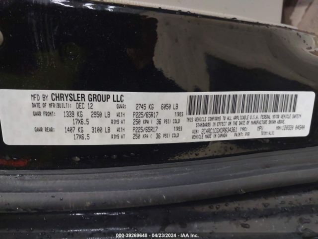 Photo 8 VIN: 2C4RC1CGXDR634361 - CHRYSLER TOWN & COUNTRY 