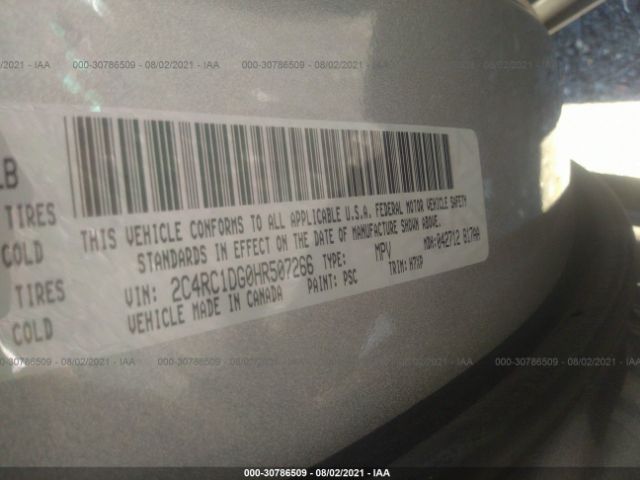 Photo 8 VIN: 2C4RC1DG0HR507266 - CHRYSLER PACIFICA 