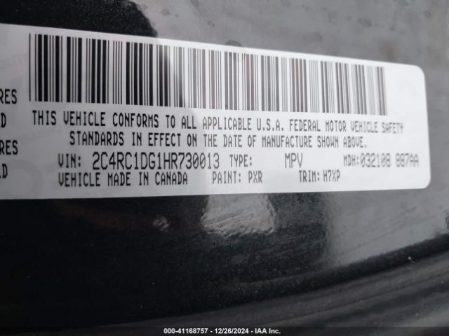 Photo 8 VIN: 2C4RC1DG1HR730013 - CHRYSLER PACIFICA 