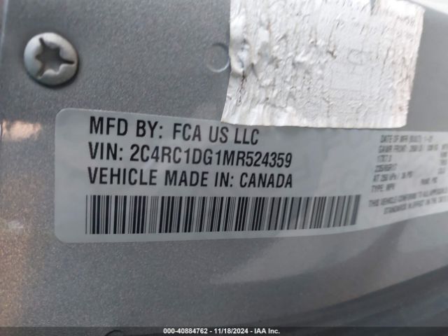 Photo 8 VIN: 2C4RC1DG1MR524359 - CHRYSLER VOYAGER 