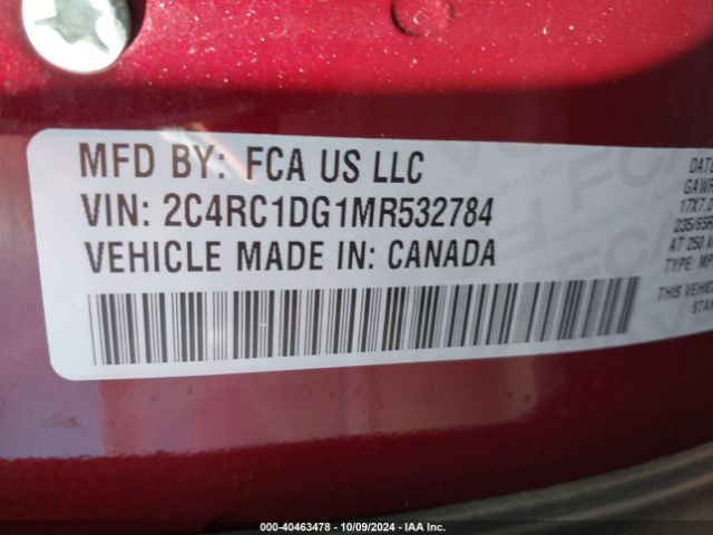 Photo 8 VIN: 2C4RC1DG1MR532784 - CHRYSLER VOYAGER 