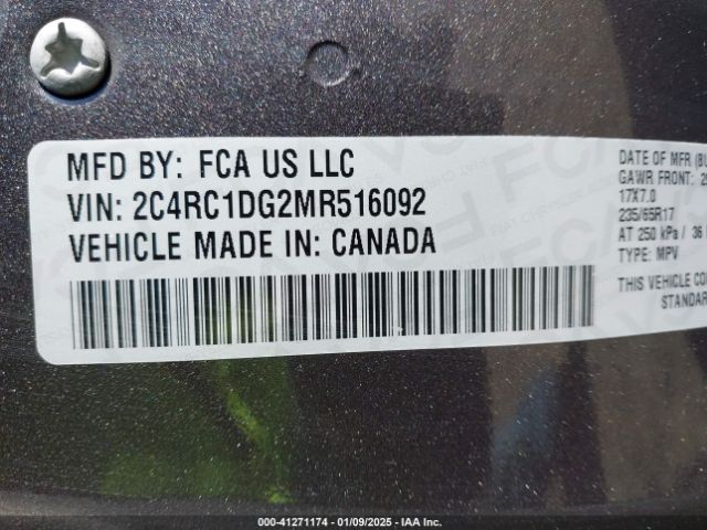 Photo 8 VIN: 2C4RC1DG2MR516092 - CHRYSLER VOYAGER 