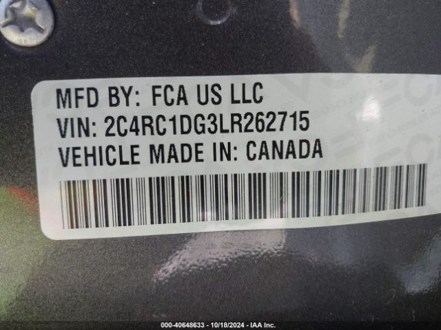 Photo 8 VIN: 2C4RC1DG3LR262715 - CHRYSLER VOYAGER 