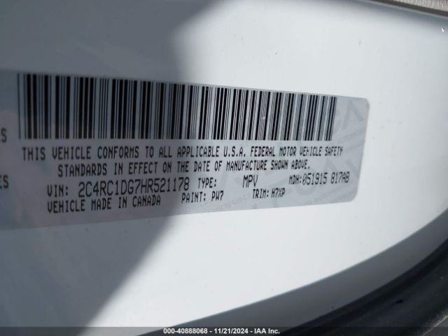 Photo 8 VIN: 2C4RC1DG7HR521178 - CHRYSLER PACIFICA 